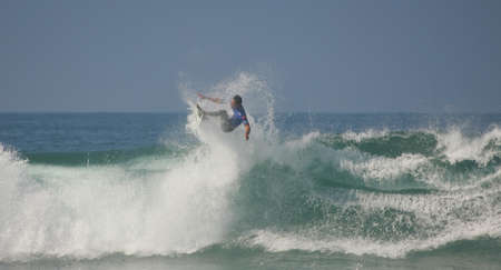 PENICHE, PORTUGAL - OCTOBER 13 : Jordy Smith (ZAF) in Rip Curl Pro 2010 round 4 October 13, 2010 in Peniche, Portugalのeditorial素材