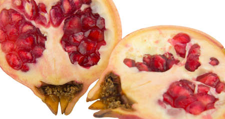 pomegranate isolated in white backgroundの写真素材