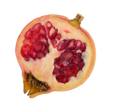 pomegranate isolated in white backgroundの写真素材