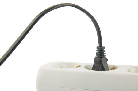 electrical outlet isolated in white background