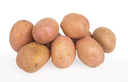 potatoes isolated in white backgroundの写真素材