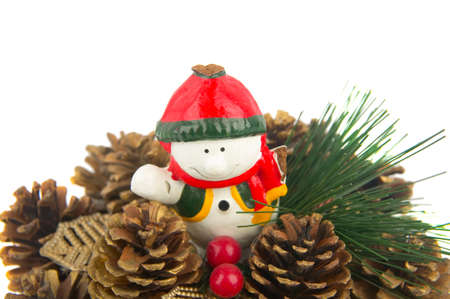 christmas ornament isolated and snowmanの写真素材