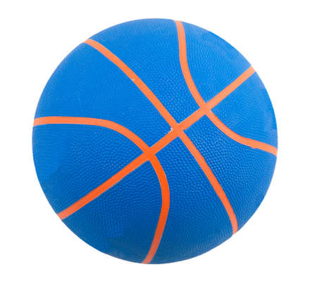 blue and orange basketball ballの写真素材