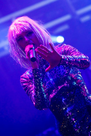 CALDAS DA RAINHA, PORTUGAL - MAY 14: Funï¿½ï¿½o Publika performing on stage in Caldas da...