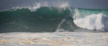 NAZARE, PORTUGAL - OCTOBER 30 : Garret McNamara in Zon The North Canyon Show October 30, 2011 in Nazare, Portugal のeditorial素材