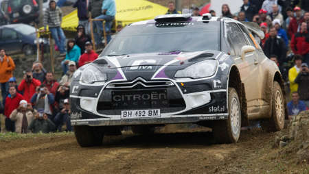 ALGARVE, PORTUGAL - MARCH 31: Peter Van Merksteijn (NLD) driving is Citroen DS3 WRC in Rally de Portugal 2012 on March 31, 2012 in Algarve, Portugalのeditorial素材