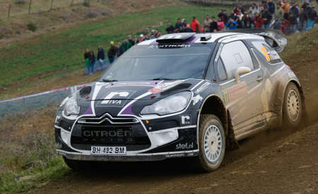 ALGARVE, PORTUGAL - MARCH 31: Peter Van Merksteijn (NLD) driving is Citroen DS3 WRC in Rally de Portugal 2012 on March 31, 2012 in Algarve, Portugalのeditorial素材