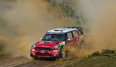 ALGARVE, PORTUGAL - MARCH 31: Dani Sordo (ESP) driving is Mini Cooper Works WRC in Rally de Portugal...