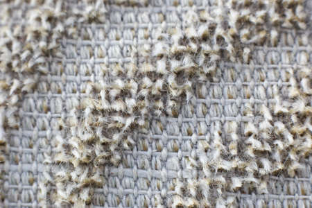 macro of old white fabricの写真素材