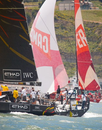 LISBON, PORTUGAL - JUNE 9: Volvo Ocean Race - Lisbon StopOver June - Harbour Race 9, 2012 in Lisbon,...