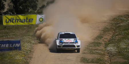 ALGARVE, PORTUGAL - APRIL 13:  in Rally de Portugal 2013 on April 13, 2013 in Algarve, Portugalのeditorial素材