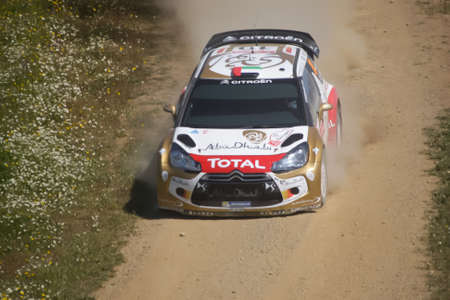 ALGARVE, PORTUGAL - APRIL 13:  in Rally de Portugal 2013 on April 13, 2013 in Algarve, Portugalのeditorial素材