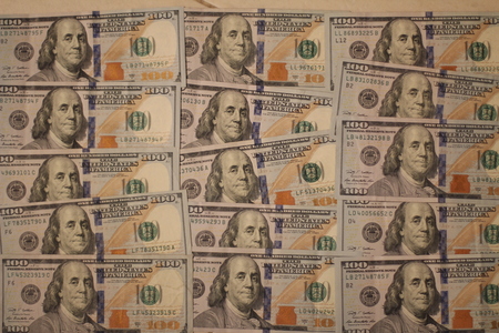 100 Dollars Banknotesの写真素材