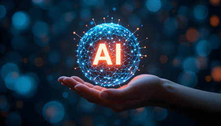 AI Artificial intelligence. Artificial intelligence (AI) and machine learning concepts.の素材