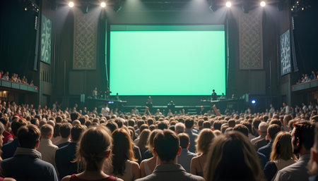 Audience listens to the lecturer at the conference hall. Rear viewの素材