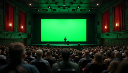 Business Conference and Presentation. Audience at the conference hall. 3D renderingの素材