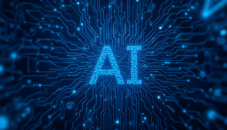 Artificial intelligence (AI) and machine learning concepts. 3D Renderingの素材