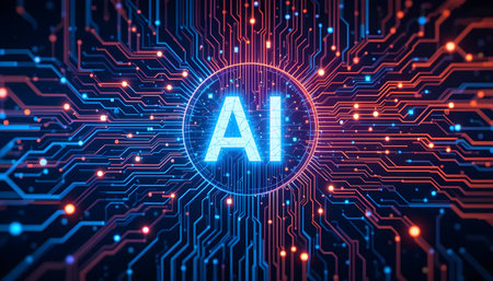 Artificial intelligence (AI) and machine learning concepts. 3D Renderingの素材