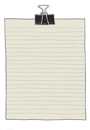  Paper vintage  with binder clipの写真素材