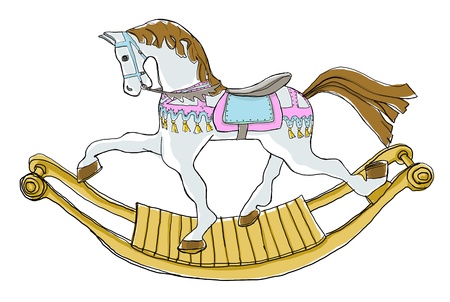 carousel rocking horse の写真素材