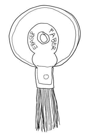 Eraser Wheel With Attached Bristle Brush vintage line artの写真素材
