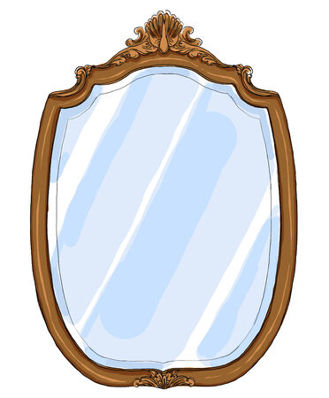 Vintage  Portrait  Mirror Frame の写真素材
