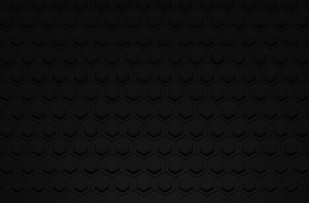 Black hexagonal technological backgroundの写真素材