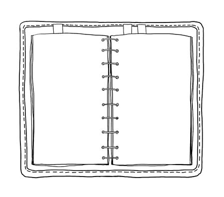 notebooks art vintage on white background painting line art illustrationの写真素材
