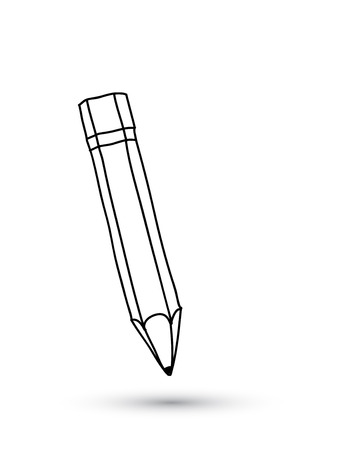 vector  hand drawn  pencil line art illustrationのイラスト素材