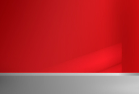 Empty room  red wall and copy space vector art illustrationのイラスト素材