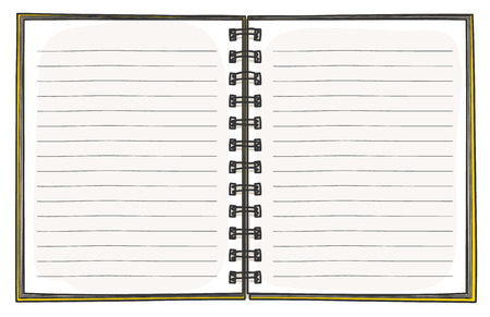 Template notebook hand drawn Diary. business Notepad. Notebook cover design vector  art illustrationのイラスト素材