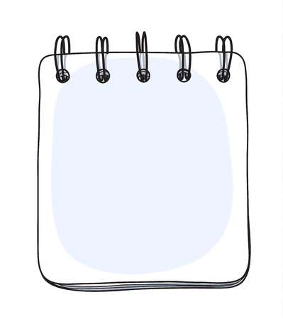 notebook cute art vector hand drawn illustrationのイラスト素材