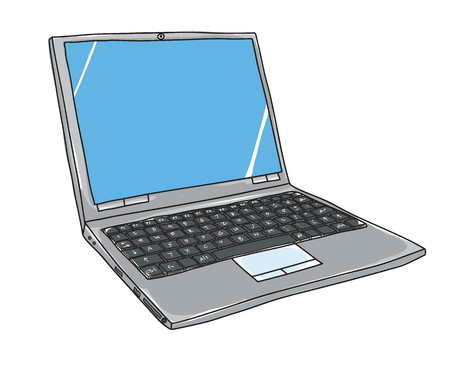 Laptop illustration.のイラスト素材