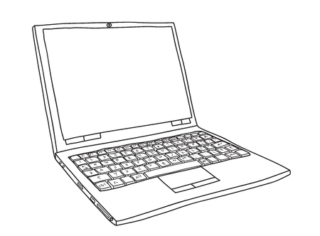 Laptop illustration.のイラスト素材