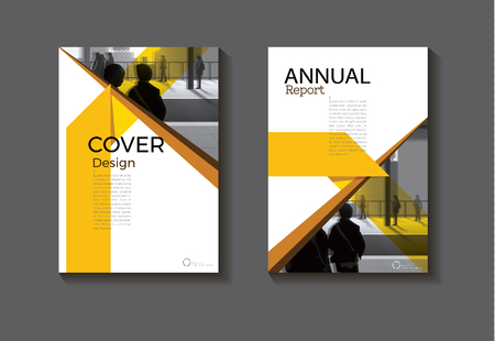 Yellow abstract cover design modern book cover abstract Brochure cover  template,annual report, magazine and flyerのイラスト素材