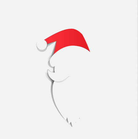 Christmas and Santa paper art cartoon characters vector illustrationのイラスト素材