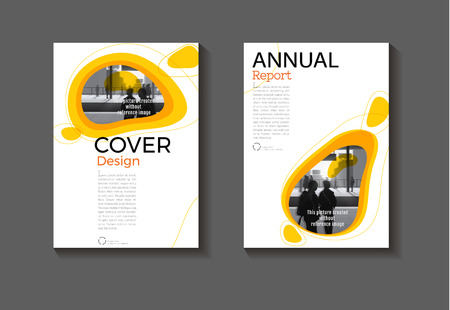 Yellow free from background modern cover design modern book cover abstract Brochure cover  template,annual report, magazine and flyer layout Vector a4のイラスト素材
