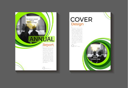 Circle green background modern cover design modern book cover abstract Brochure cover template,annual report, magazine and flyer layout Vectorのイラスト素材