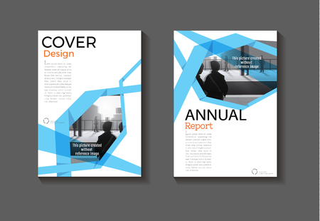 layout abstract blue background modern cover design modern book cover Brochure cover  template,annual report, magazine and flyer Vector a4のイラスト素材