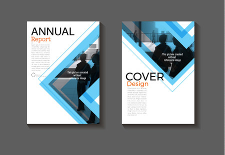 modern blue  abstract layout background modern cover design book cover Brochure cover  template,annual report, magazine and flyer Vector a4のイラスト素材