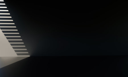 modern black background 3d rendering illustration artの写真素材