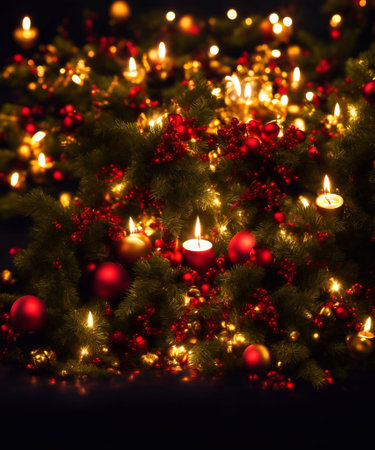 luxury Christmas Day background copy space, for web design greeting card poster, advertising work,generative ai illustration artの素材