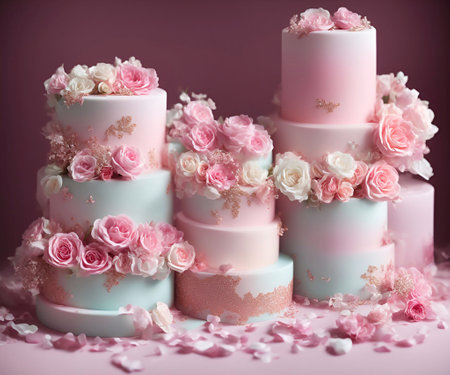 Background for valentine's day, wedding, greeting card, birthday,generative ai illustrationの素材