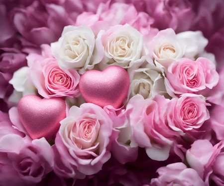 Background for valentine's day, wedding, greeting card, birthday,generative ai illustrationの素材