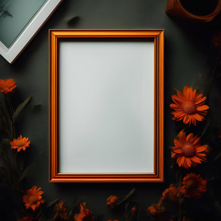 Picture frames, vintage frames, old frames, mockup frames, backgrounds camera film style for pictures and text illustrations generative aiの素材