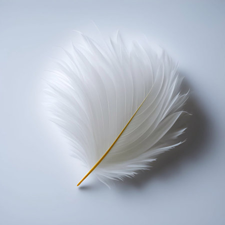 Feathers floating in the air generative ai illustrationの素材