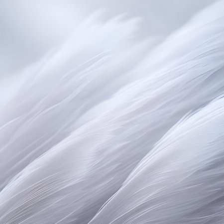 Feathers floating in the air generative ai illustrationの素材