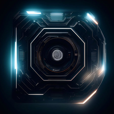 modern Futuristic technology abstract background generative ai illustrationの素材