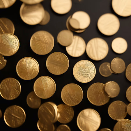 A Piggy bank and the pile of coins generative ai illustrationの素材