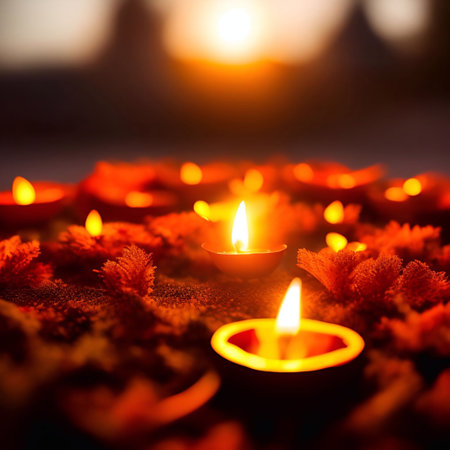 Diwali Light of Faith Celebrate generative ai illustrationの素材